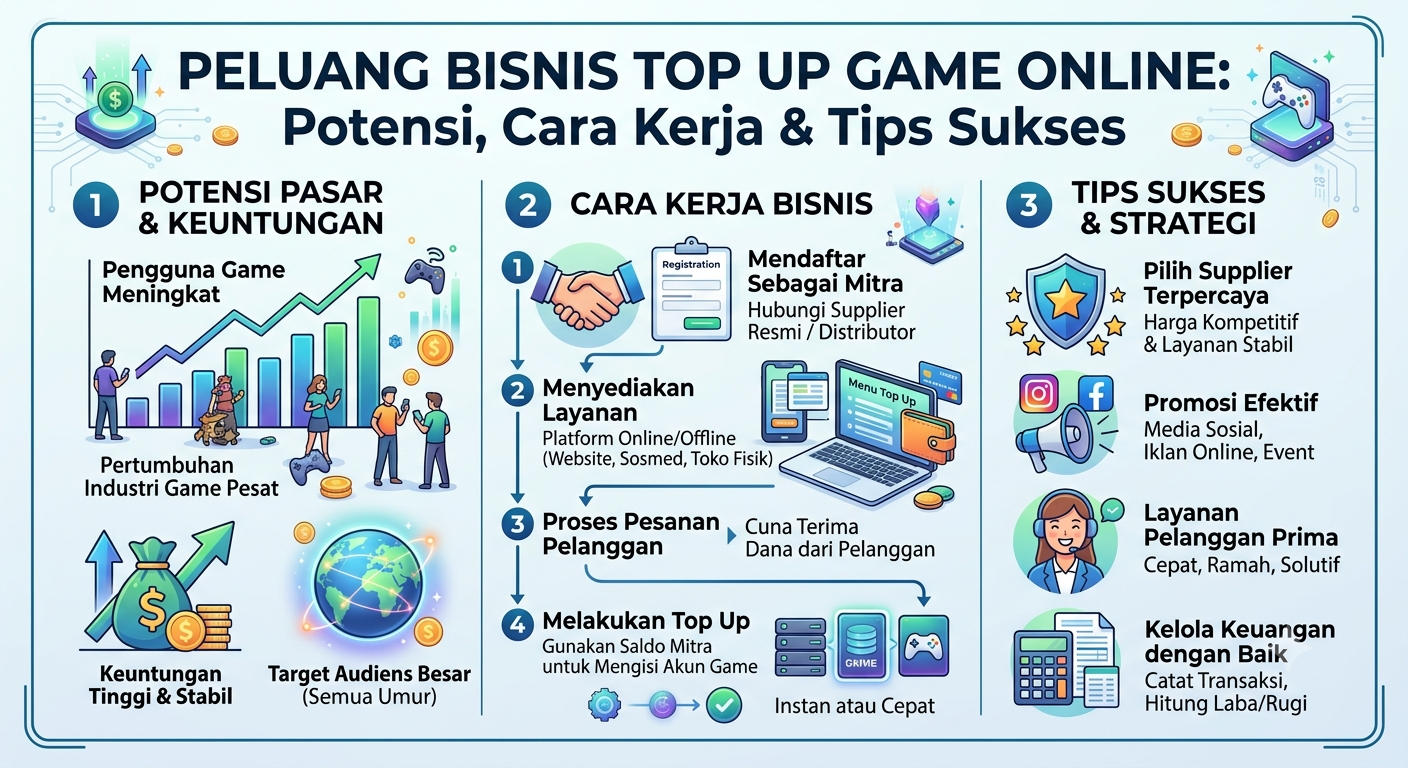Peluang Bisnis Top Up Game Online: Potensi, Cara Kerja & Tips Sukses | Dokter Topup | Top Up Game Tanpa Ribet